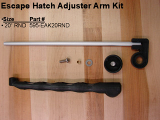 Jim Black 595-EAK20RND 20 Round Marine Boat Escape Hatch Adjuster Arm Kit